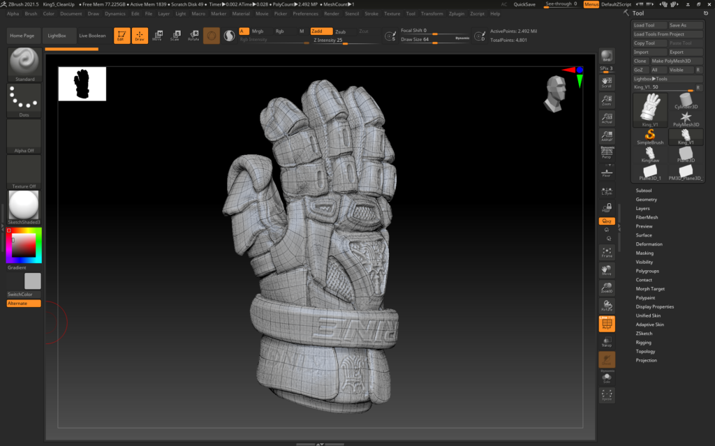 Brine King Scan 01 Retopo